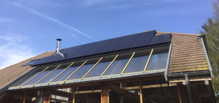 Panneaux solaires sur toiture, Lyon
